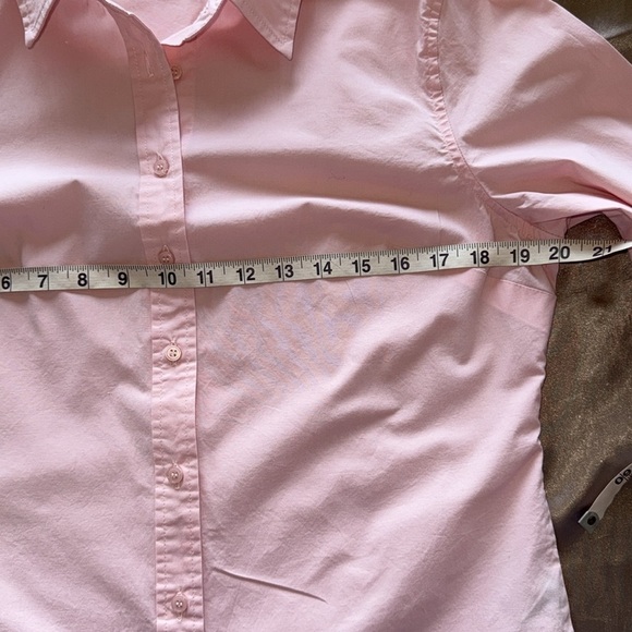 Boston Proper Pink Cotton Button Down Shirt Classic Fitted Silhouette Cuffed SzM - Picture 5 of 8